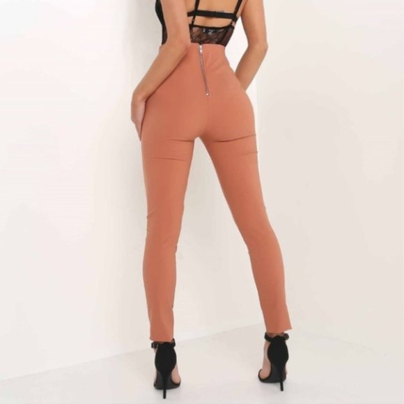 Tiger Mist Pink High Waist Pants NWT - Picture 2 of 5